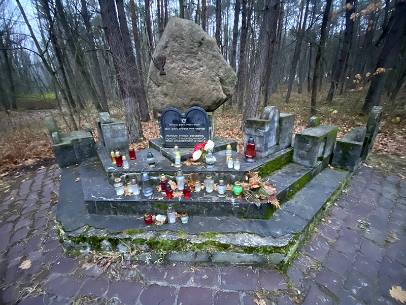 mogiły żydów zamordowanych przez hitlerowców bor Tajęcina głogów małopolski